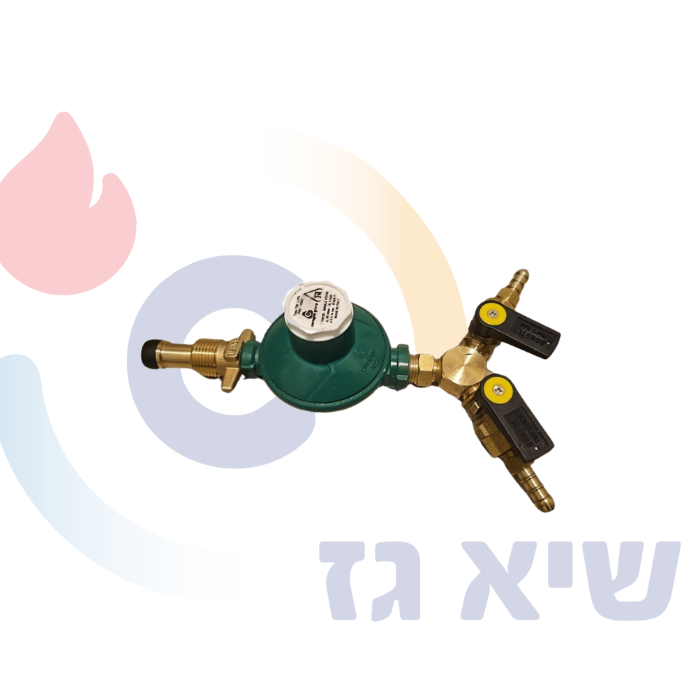 ווסת גז 30 מיליבר מפוצל לשני מכשירים בצורת Y